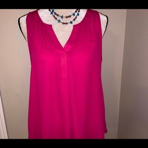 Lush NWOT hot pink sleeveless blouse